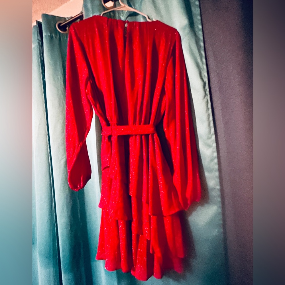 Simply Vera Vera Wang Red Shimmer Blouse - Picture 5 of 5
